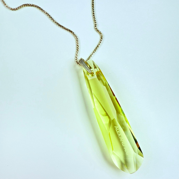 Alex And Ani Yellow Swarovski Crystal Galaxy Infusion Sterling Silver Necklace - Picture 4 of 9